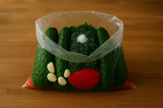 Пикантные малосольные огурцы в соусе сацебели - шаг 1