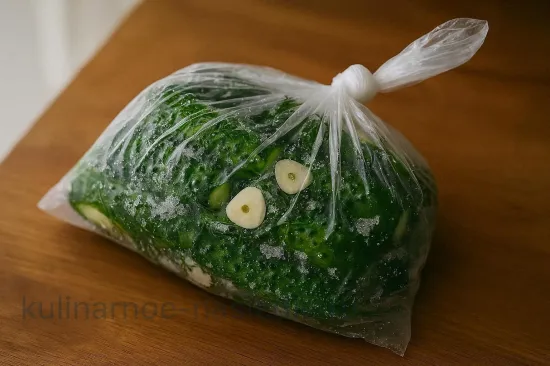 Малосольные огурцы без рассола сухим способом - шаг 4