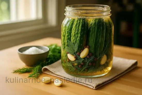 Малосольные огурцы с чесноком, укропом и листьями смородины - шаг 4