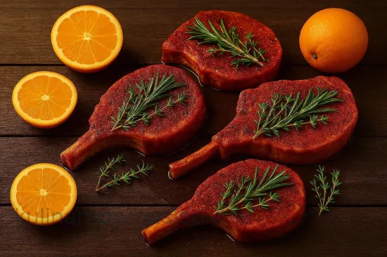 Ароматная свинина с апельсинами и зеленью на мангале - Добавление ароматных трав