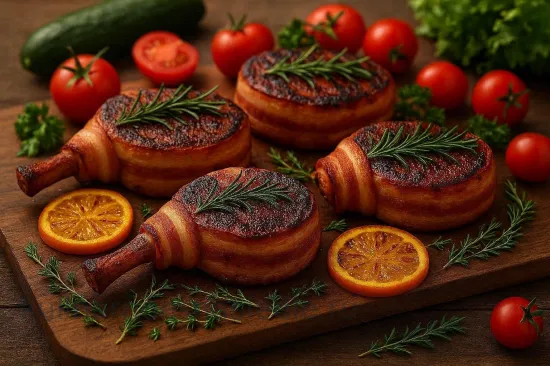 Ароматная свинина с апельсинами и зеленью на мангале - Отдых мяса и подача