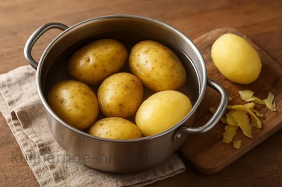 Картофельные лепёшки с чесночным соусом и сыром - шаг 1