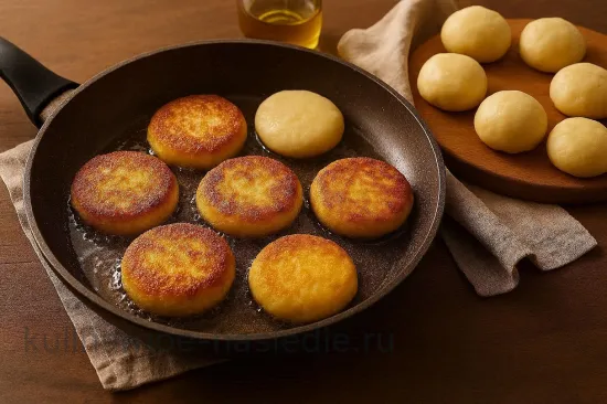 Картофельные лепёшки с чесночным соусом и сыром - шаг 7