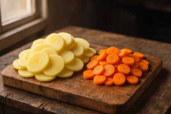 Запеканка из картофеля с колбасой и зеленью - шаг 1