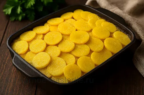 Запеканка из картофеля с колбасой и зеленью - шаг 4