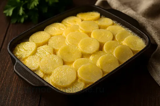 Запеканка из картофеля с колбасой и зеленью - шаг 5