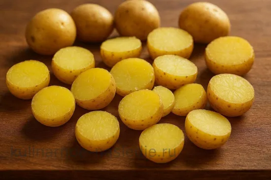 Картофель с мясом под яйцом на сковороде - Подготовка картофеля