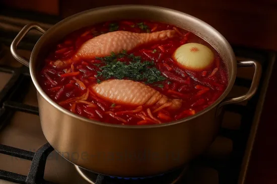 Борщ с индейкой - Сборка борща