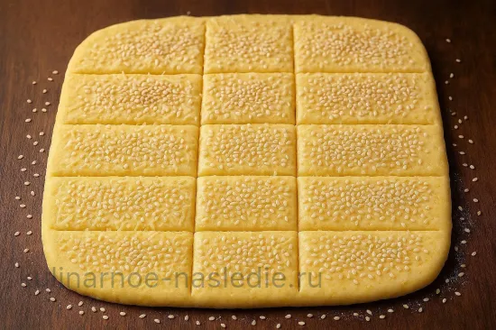 Хрустящее сырное печенье с кунжутом - шаг 3