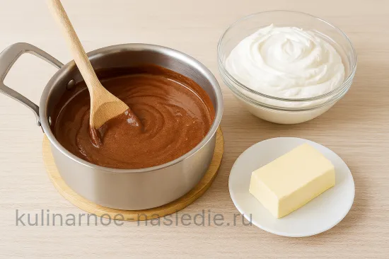 Торт "Барашек" - нежный шоколадный десерт с кофейными нотками - Приготовление шоколадного крема