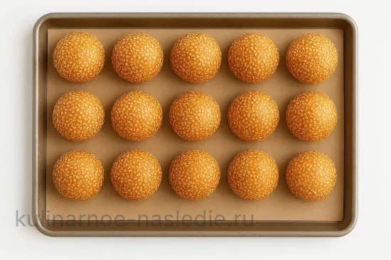 Булочки с яблоками и кунжутом - шаг 5