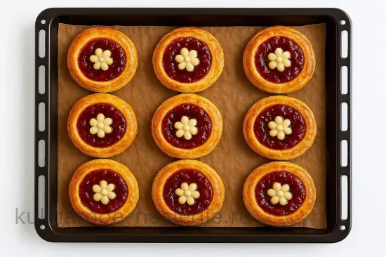 Булочки и вишней и миндалем - Расстойка и выпечка