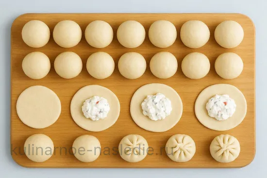 Булочки с творогом и вишней - шаг 3