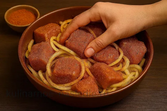 Маринад для шашлыка с соевым соусом - Добавление сухих специй