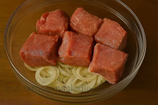 Классический маринад с луком и уксусом для шашлыка - шаг 3