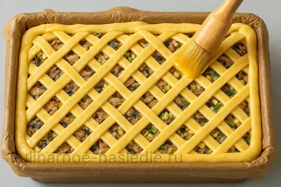 Дрожжевой пирог со скумбрией - шаг 6