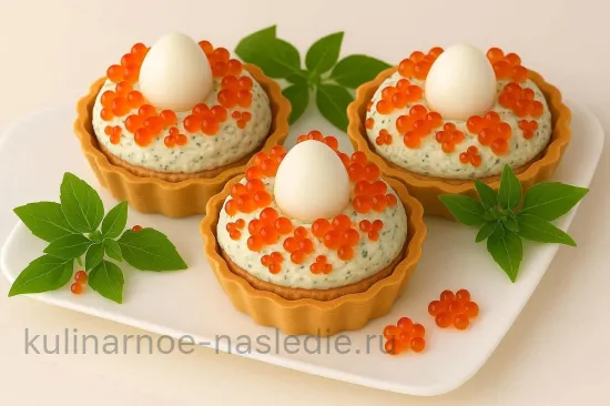 Тарталетки с горбушей, творожным сыром и икрой - шаг 5