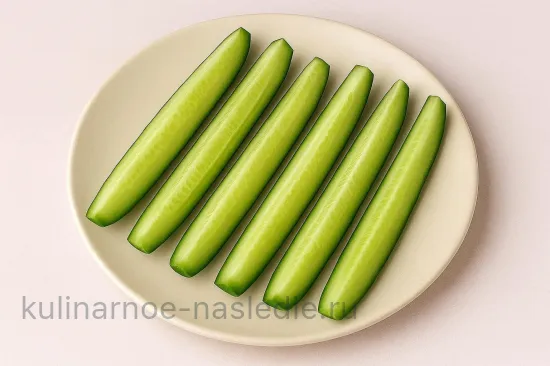 Блинные роллы с рыбой, рисом и огурцом - шаг 4 (изображение)