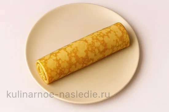 Блинные роллы с рыбой, рисом и огурцом - шаг 9 (изображение)