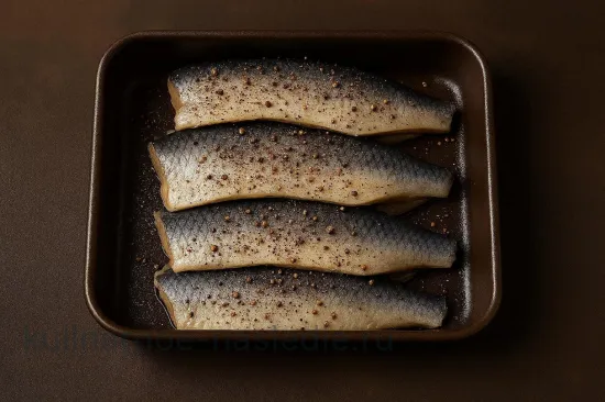 Маринованная селёдка с огурцами и пряностями - шаг 3 (изображение)