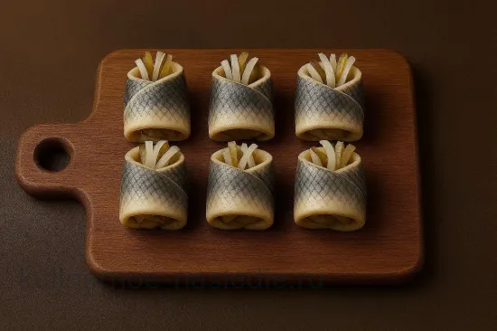 Маринованная селёдка с огурцами и пряностями - шаг 5 (изображение)