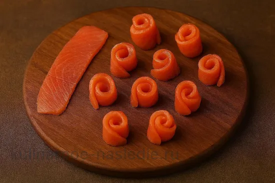 Канапе с красной рыбой и творожным крем-сыром - шаг 3 (изображение)