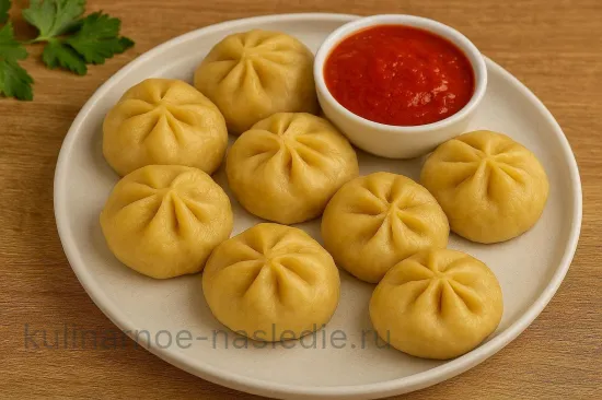 Ароматные манты с мясом и тыквой в нежном тесте - шаг 5