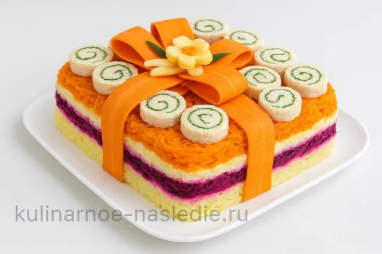 Салат «Новогодний подарок» - шаг 4 (изображение)