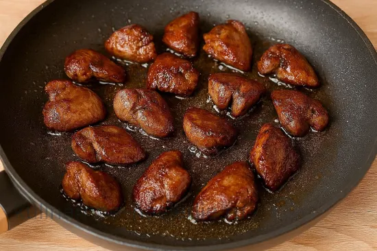 Сырные корзиночки с куриной печенью и апельсином - шаг 2 (изображение)