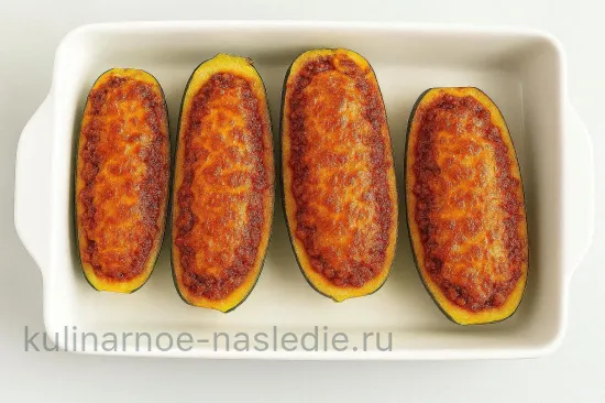 Фаршированные кабачки с мясом и сырной корочкой - шаг 6