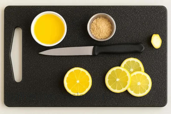 Запечённый окунь с лимоном и ароматными травами - Готовим масло и лимон