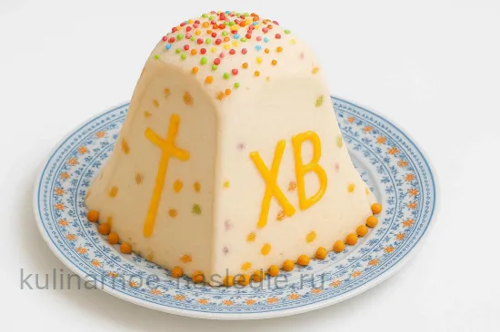 Творожная пасха с цукатами, изюмом и арахисом - шаг 5