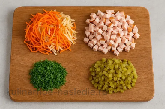 Салат «Подснежник» - шаг 1