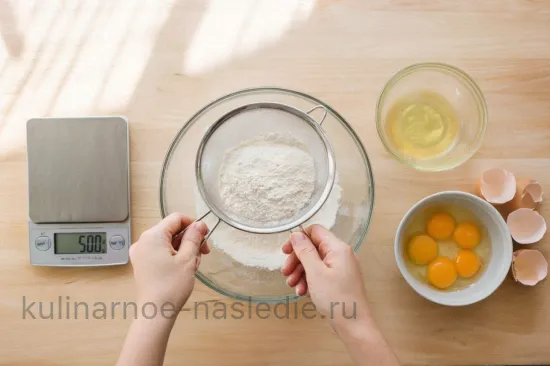 Кулич «Часовенка» - Подготовка муки и яиц