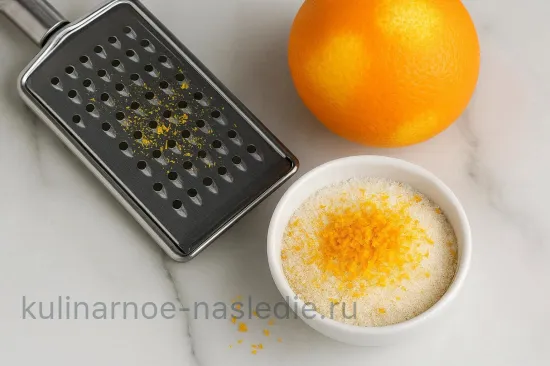 Шоколадный кулич с апельсиновым ароматом - Цедра с сахаром