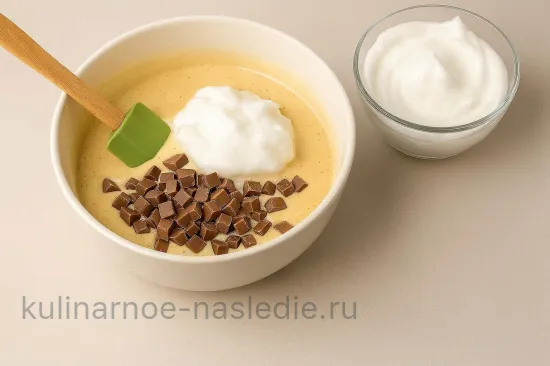 Нежные бисквитные куличи с шоколадной крошкой - Воздушное тесто