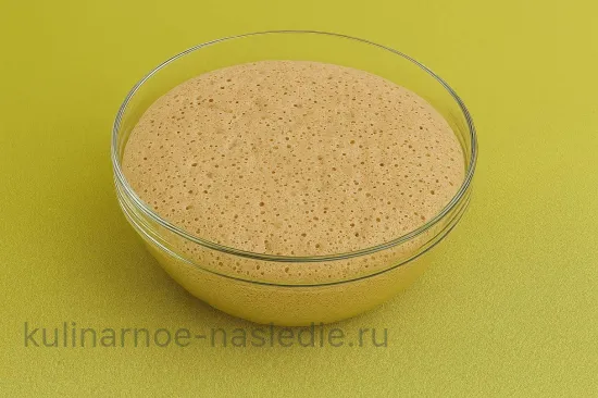 Шоколадный кулич с апельсинами - Готовность опары
