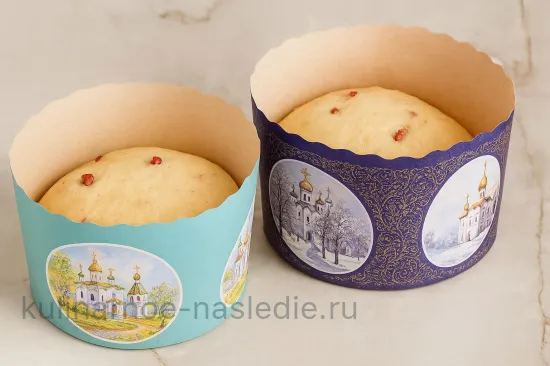 Кулич с грудинкой и сыром - Укладка в форму
