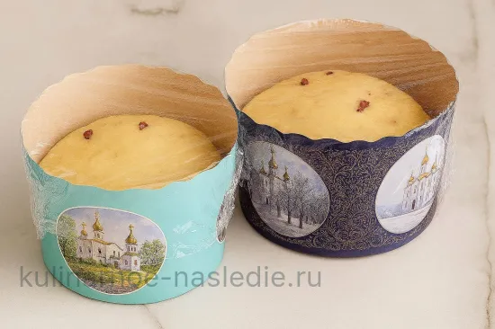 Кулич с грудинкой и сыром - Расстойка