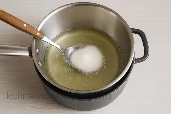 Радужное безе - Нагреваем белки с сахаром