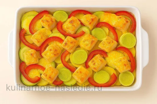 Соте из рыбки с овощами - Готовим соус и запекаем