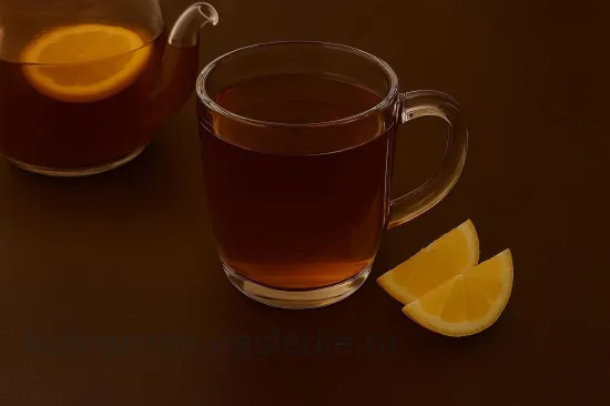 Чай с апельсином и корицей - Разливаем и подаём