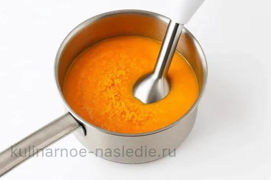 Варенье из тыквы, брусники и апельсина - Соединение и пюрирование