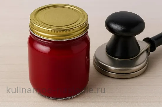Желе из клюквы с малиной - Разлив и закатка