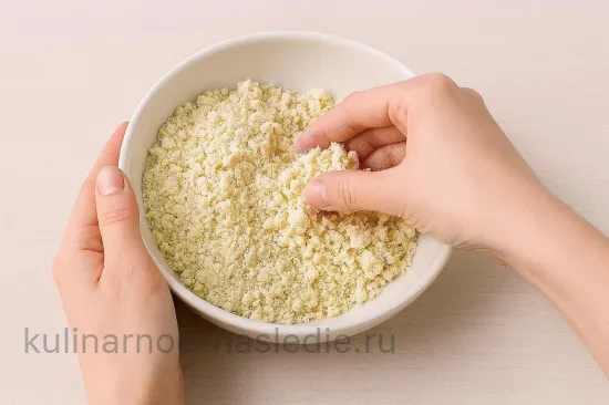 Штрейзель кондитерская крошка - Замес крошки