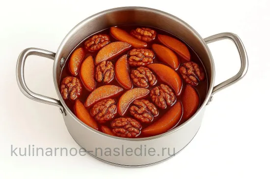Айвовое варенье с орешками - Многократная варка