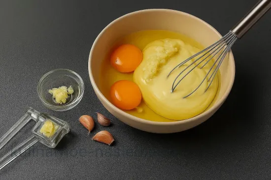 Картофель под сыром - Чесночный соус