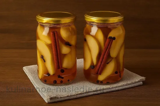 Маринованные груши на зиму - Заливка и закатка