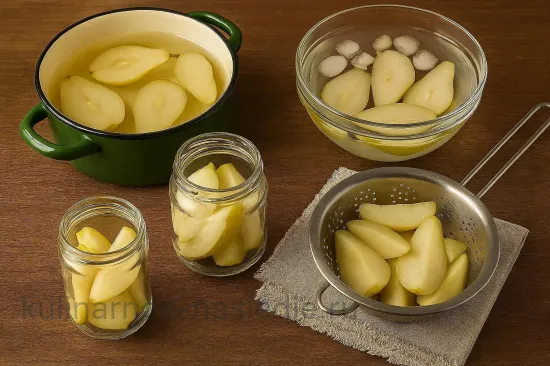 Маринованные груши на зиму - Бланшировка