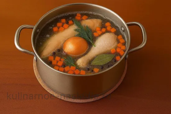 Холодец - Добавление мяса и овощей